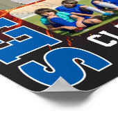 Basketbalteam Speler Fotocollage Senior Night Poster (Hoek)