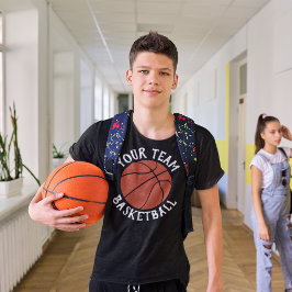 Basketbalteam, spelersnaam en Jersey nummer T-shirt