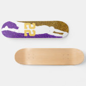 Basketbalteam Sport Glitter High School College Persoonlijk Skateboard (Horizontaal)