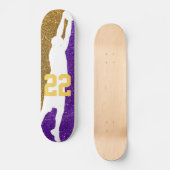 Basketbalteam Sport Glitter High School College Persoonlijk Skateboard (Voorkant)