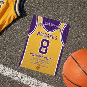 Basketbalteam verjaardagsuitnodiging kaart