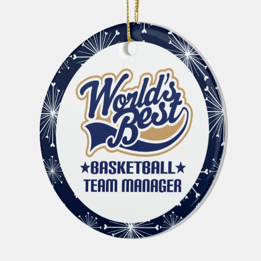 Basketbalteammanager Keramisch Ornament (Links)