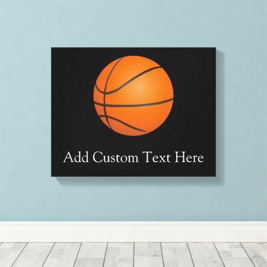 Basketbalthema Canvas Afdruk (Insitu (Houten vloer))