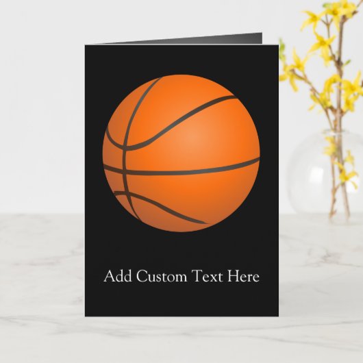 Basketbalthema Kaart (Gele Bloem)