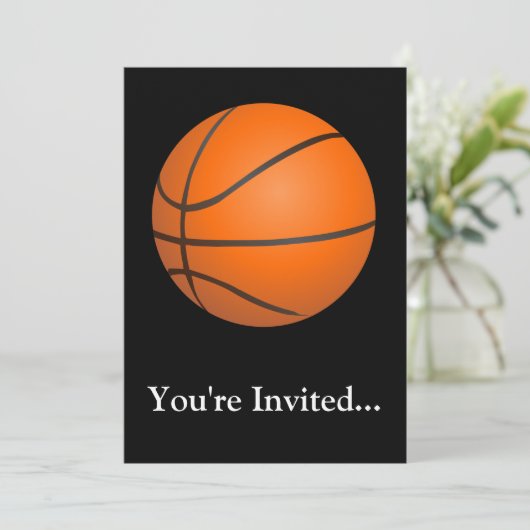 Basketbalthema Kaart (Staand voorkant)