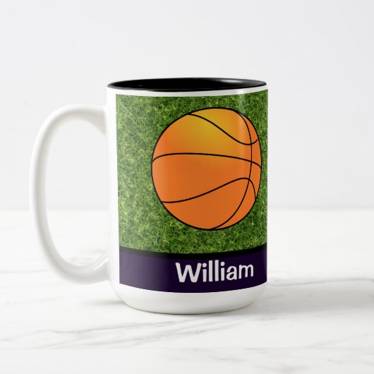Basketbalthema mok koffiekop (Links)
