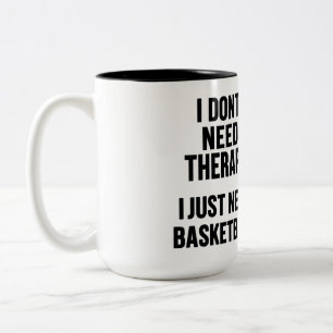 Basketbaltherapiesessie in uitvoering tweekleurige koffiemok