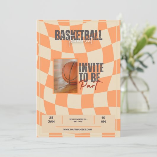 Basketbaltoernooi Kaart (Staand voorkant)