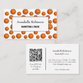 Basketbaltoursport sinaasappel visitekaartje (Voorkant / Achterkant)