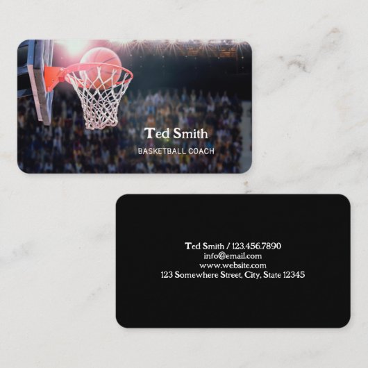 basketbaltrainer visitekaartje (Voorkant / Achterkant)