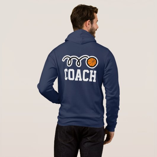 Basketbaltrainingjas mannen hoodie (Achterkant volledig)