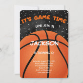 Basketbaluitnodiging Kaart (Voorkant)