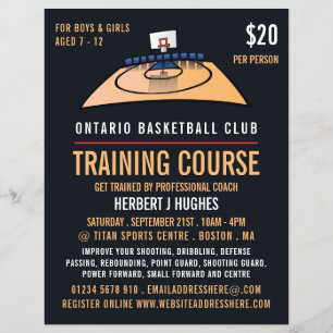 Basketbalveld, Basketbal Trainingsparcours Flyer