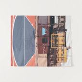 Basketbalveld | Basketbalfan | Cadeautje Wandkleed (Voorkant (horizontaal))