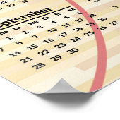 Basketbalveld Design 2025 Kalender Poster (Hoek)