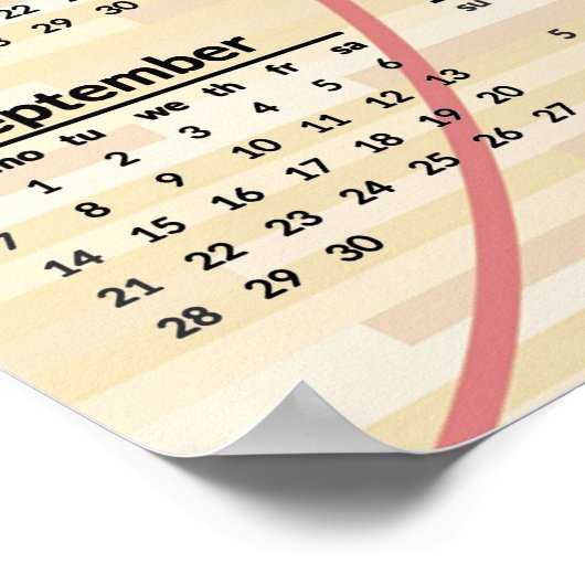 Basketbalveld Design 2025 Kalender Poster (Hoek)