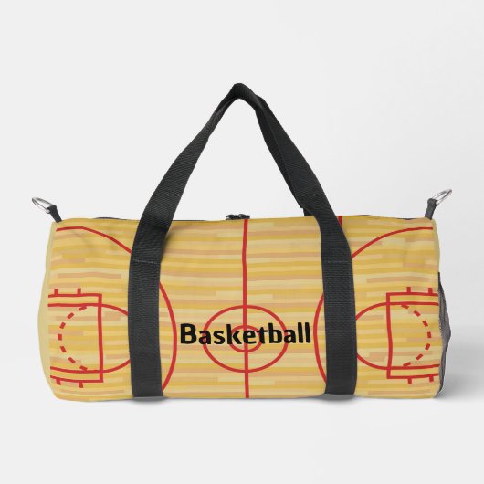 Basketbalveld Design Duffel Bag Plunjezak (Voorkant)