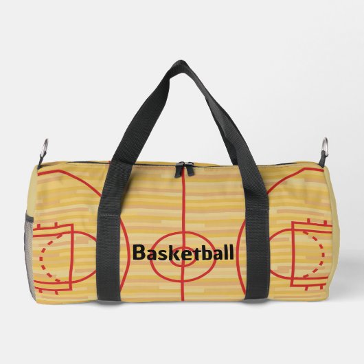 Basketbalveld Design Duffel Bag Plunjezak (Achterkant)