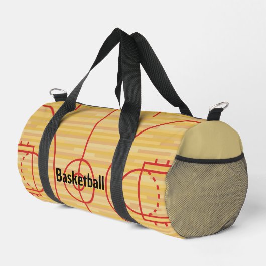 Basketbalveld Design Duffel Bag Plunjezak (Rechterhoek)