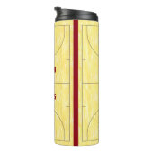 Basketbalveld Gepersonaliseerde Thermische Tumbler Thermosbeker (Geroteerd rechts)