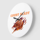 Basketbalveld kant-en-klare wandklok (Hoek)