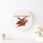 Basketbalveld kant-en-klare wandklok (Huis)