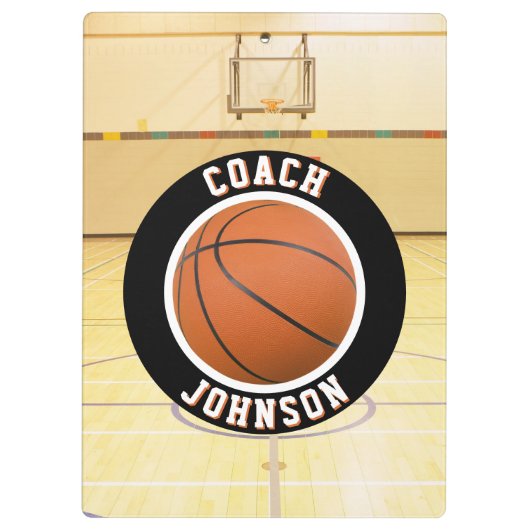 Basketbalveld Teamcoach Klembord (Achterkant)