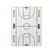 Basketbalveldindeling Coaching Notitieblok (Linkerzijde)