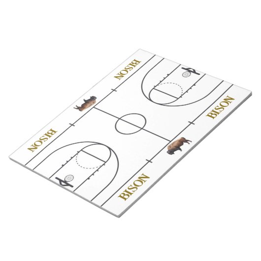 Basketbalveldindeling Coaching Notitieblok (Schuin)