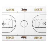 Basketbalveldindeling Coaching Notitieblok (Voorkant)