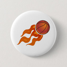 Basketbalvlammen Ronde Button 5,7 Cm