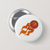 Basketbalvlammen Ronde Button 5,7 Cm (Voorkant /achterkant)