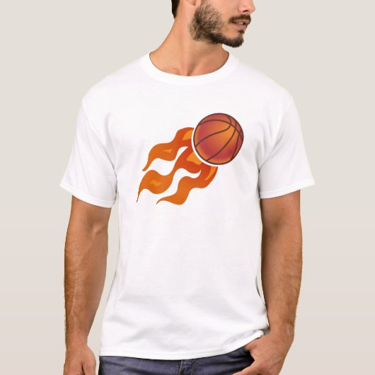 Basketbalvlammen T-shirt (Voorkant)