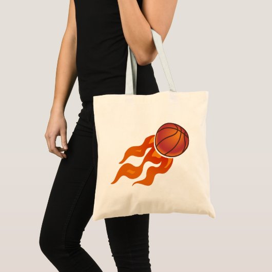 Basketbalvlammen Tote Bag (Voorkant (product))