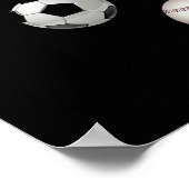 Basketbalvoetbal en honkbal zijn mijn favoriete sp poster (Hoek)