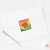 basketbalwaanzin vierkante sticker (Envelop)