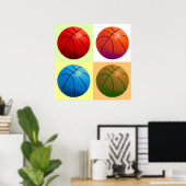 Basketbalwedstrijd Kunstwerk Poster (Thuiskantoor)