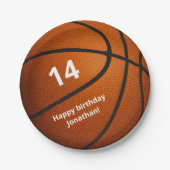 basketbalwedstrijd voor sport papieren bordje (Voorkant)