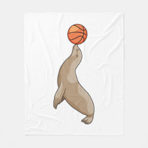 Basketbalzegel Fleece Deken