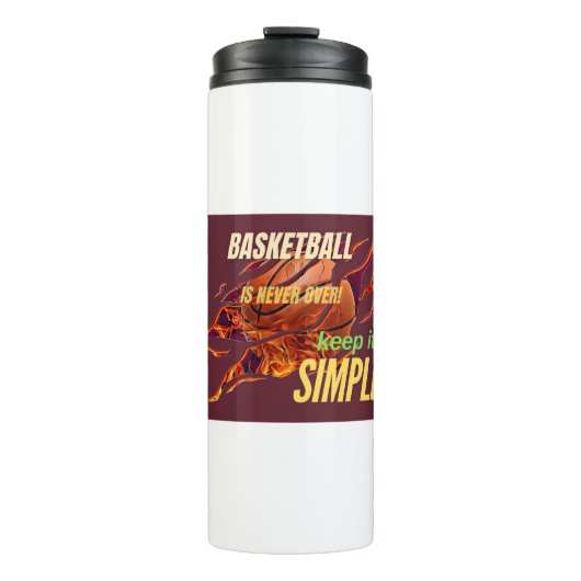 Basketbalzweet Thermosbeker (Voorkant)