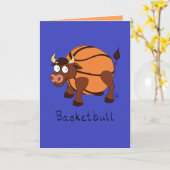 Basketbull - Funny Basketball Bull Kaart (Gele Bloem)
