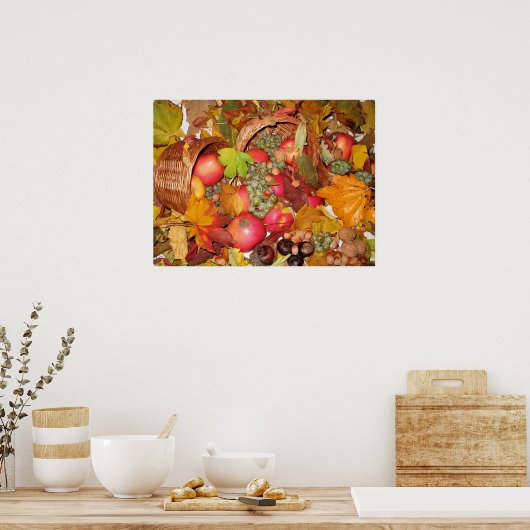 Baskets vol van het najaar poster (Keuken)