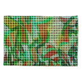 Basketstijl, groene gebogen linten, koraaldetails kussensloop (Achterkant-Links)