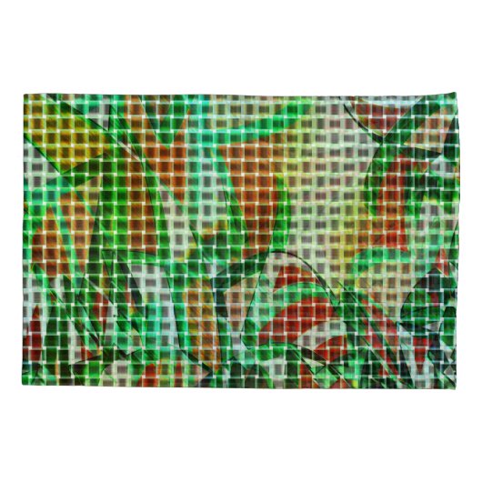 Basketstijl, groene gebogen linten, koraaldetails kussensloop (Achterkant-Links)