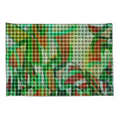 Basketstijl, groene gebogen linten, koraaldetails kussensloop (Achterkant-Rechts)