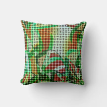 Basketstijl op groene gebogen tapes, koraaldetails