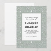 Basketweave Bruiloft Kaart (Voorkant / Achterkant)