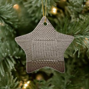 Basketweave Patchwork Knit van Shirley Taylor Keramisch Ornament
