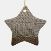 Basketweave Patchwork Knit van Shirley Taylor Keramisch Ornament (Voorkant)