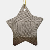 Basketweave Patchwork Knit van Shirley Taylor Keramisch Ornament (Links)